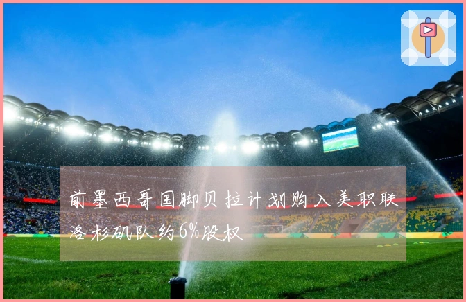 前墨西哥国脚贝拉计划购入美职联洛杉矶队约6%股权